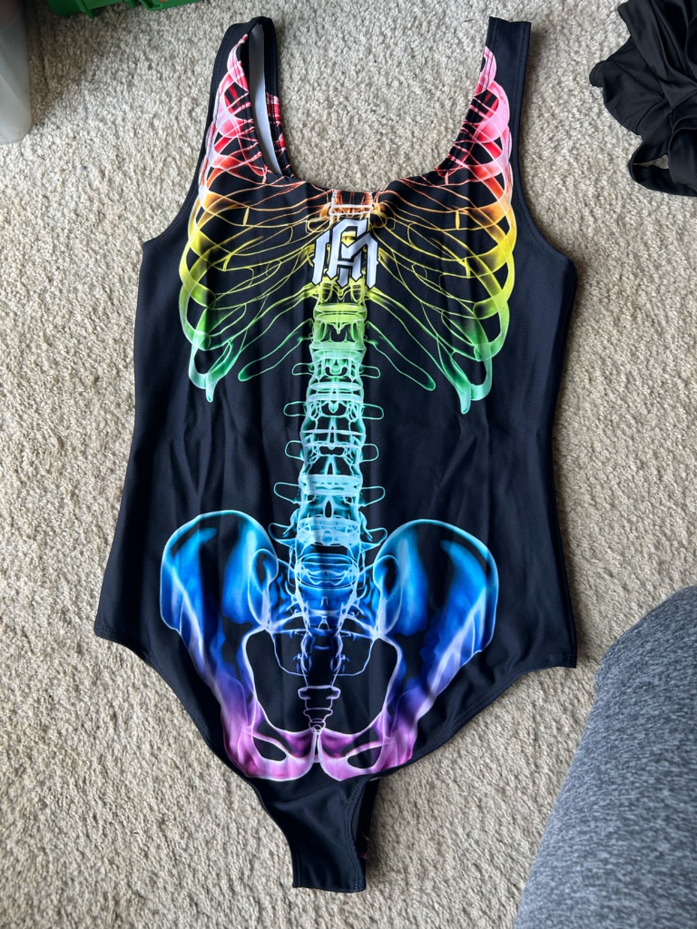 Skeleton Rave Bodysuit - Large - Picture 2 of 3
